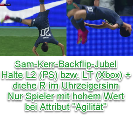 EA SPORTS FC 25 Sam-Kerr-Jubel: Rückwärtssalto