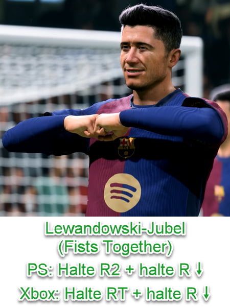 EA SPORTS FC 25 Lewandowski-Jubel Fists Together